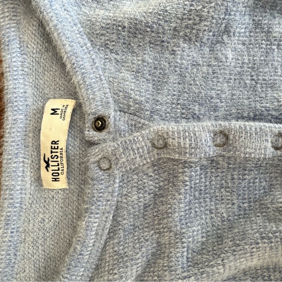 Hollister Soft Fuzzy Blue Button-Up sweater - Picture 2 of 3